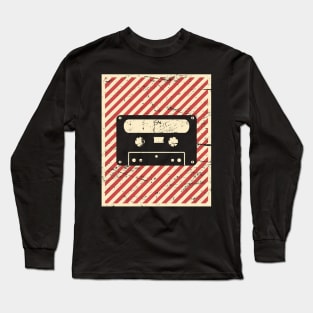 Vintage Style Cassette Poster Long Sleeve T-Shirt